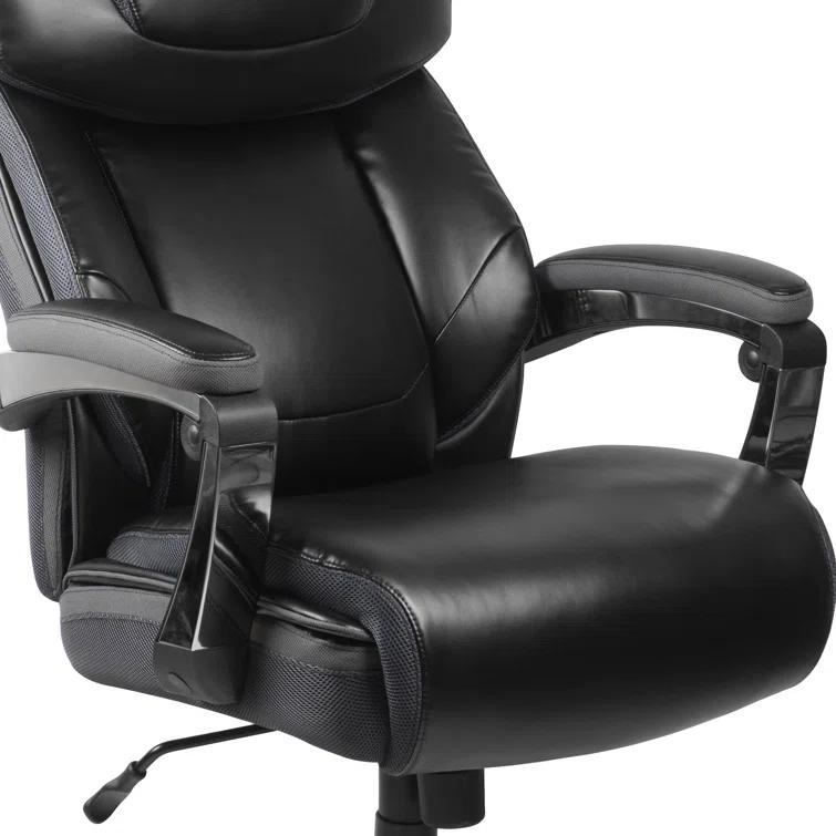 Flash Furniture Esmeralda Big & Tall LeatherSoft Ergonomic Office Chair with Headrest and Armrests by Flash Furniture