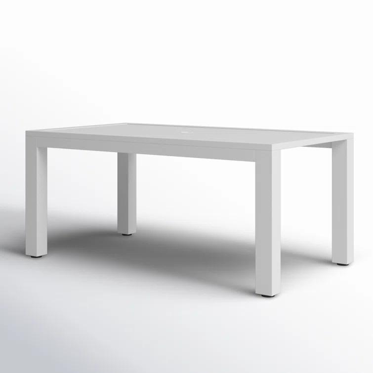 Poinsettia 64'' Aluminum Outdoor Dining Table