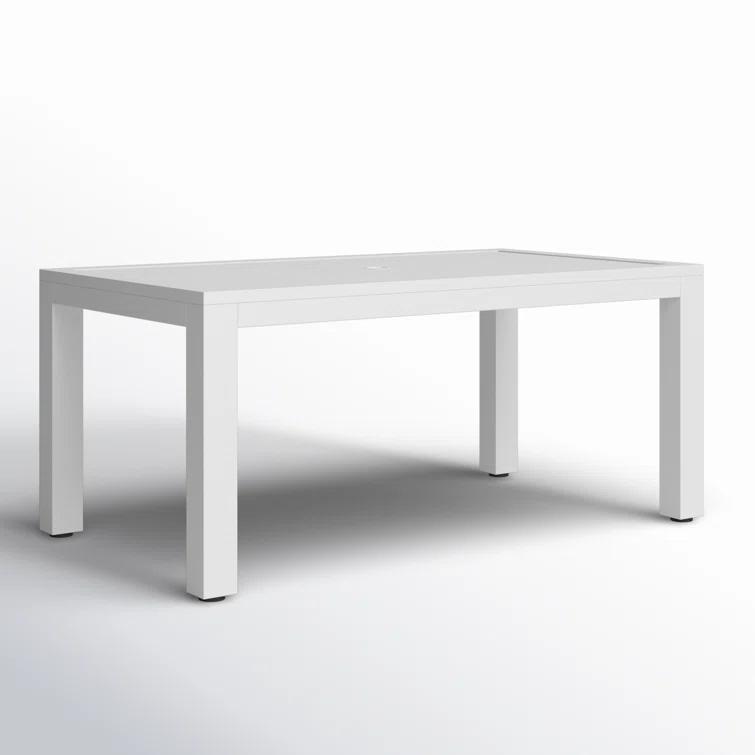 Poinsettia 64'' Aluminum Outdoor Dining Table