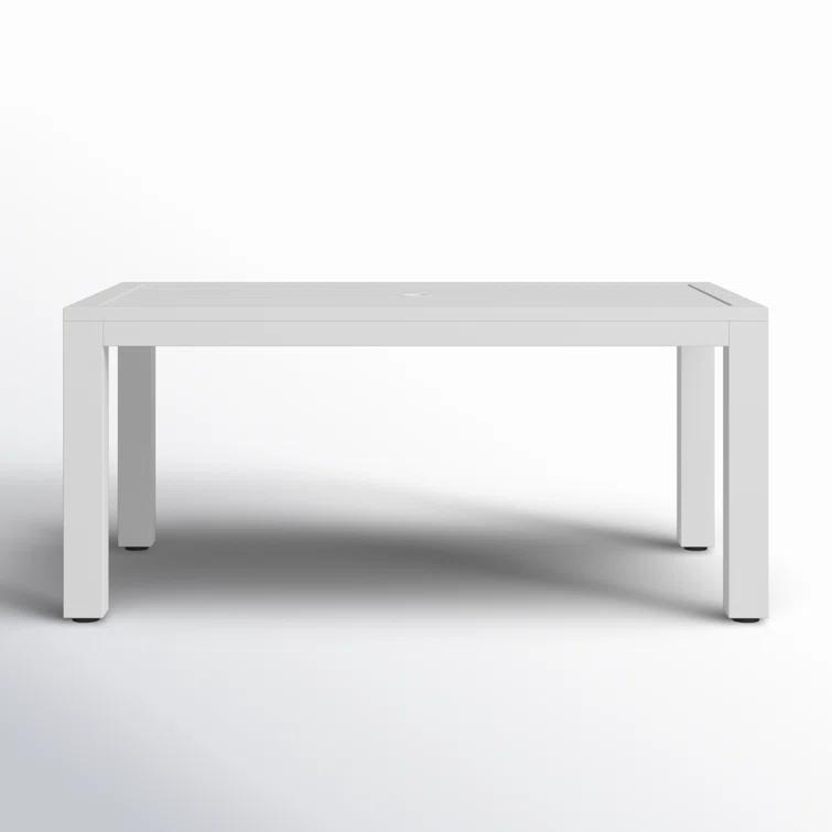Poinsettia 64'' Aluminum Outdoor Dining Table