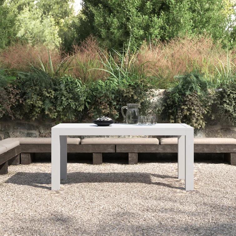 Poinsettia 64'' Aluminum Outdoor Dining Table