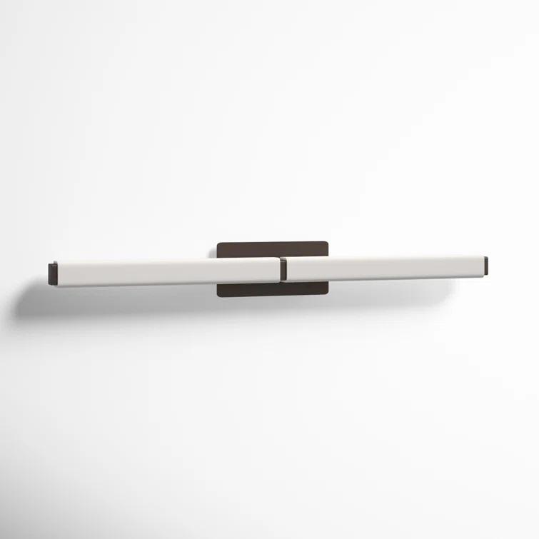 Bronze 39" Dimmable Vanity Light with Opal Glass Shade