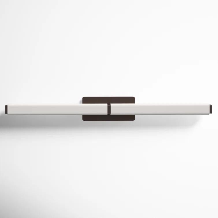 Bronze 39" Dimmable Vanity Light with Opal Glass Shade