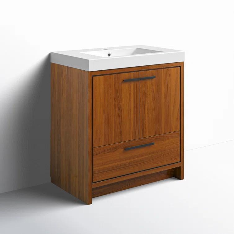 Southmead 30'' Single Bathroom Vanity with Resin Top