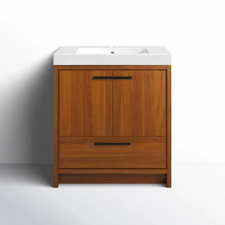 Southmead 30'' Single Bathroom Vanity with Resin Top