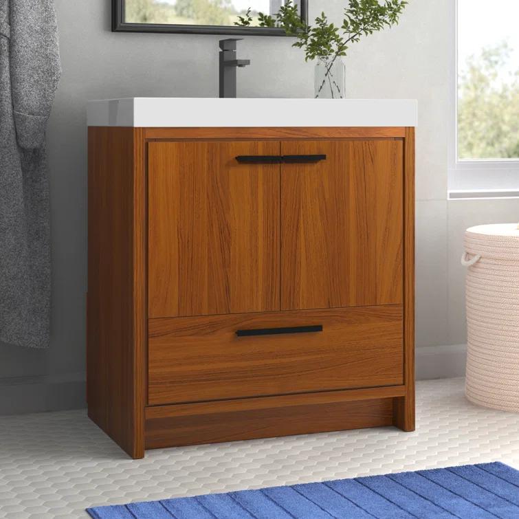 Southmead 30'' Single Bathroom Vanity with Resin Top