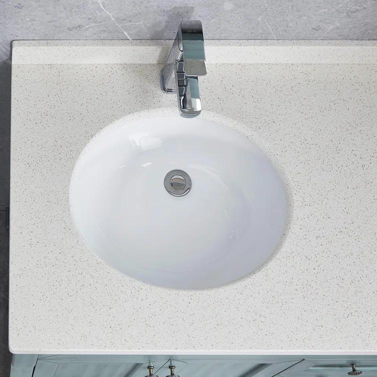 Boyel Living 15.94'' Ceramic Oval Bathroom Sink