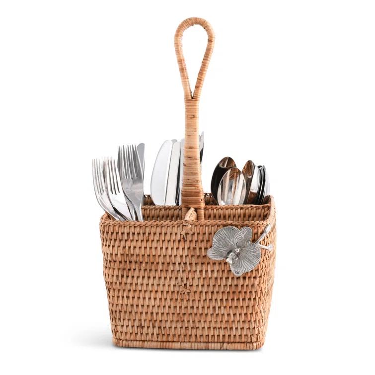 Vagabond House Natural Fibers Square Flatware Caddy