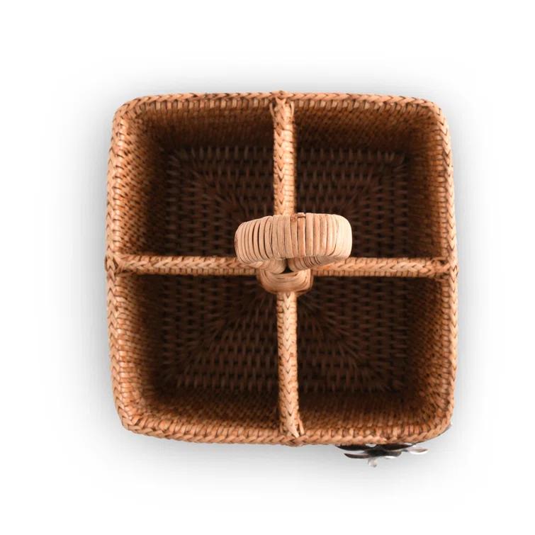 Vagabond House Natural Fibers Square Flatware Caddy