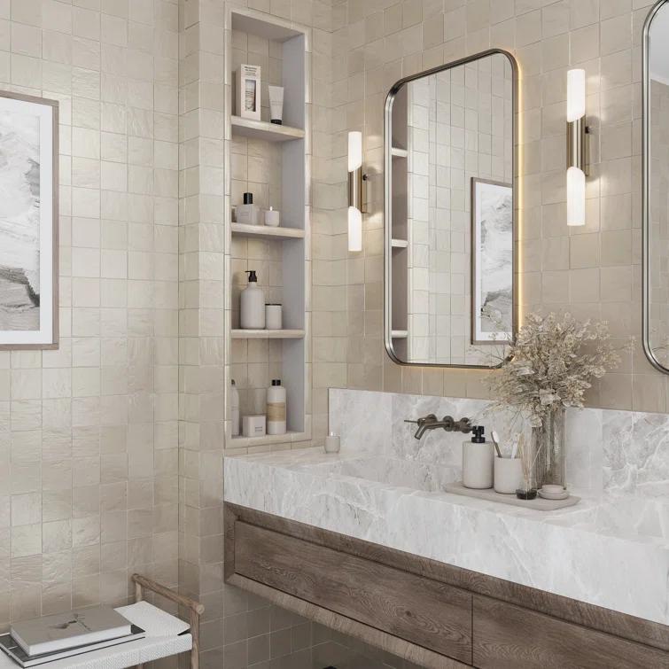 Apollo Tile 60 pack Light Tea Green 4 in. x 4 in. Polished and Honed Ceramic Subway Wall Tile (6.46 sq. ft./Case)