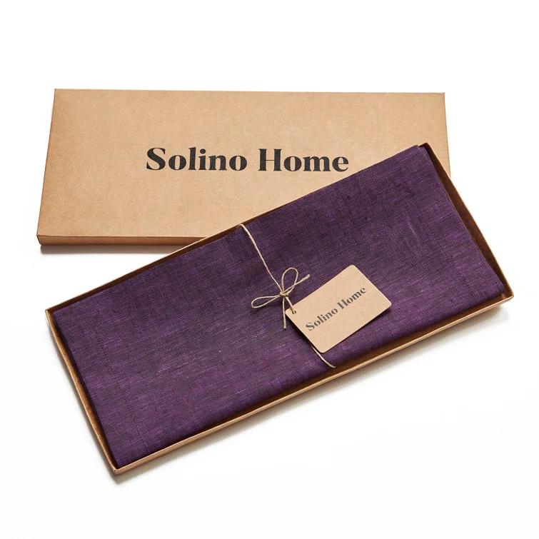 Solino Home 100% Pure Linen Table Runner - Athena