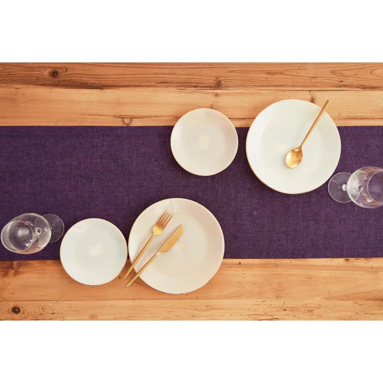Solino Home 100% Pure Linen Table Runner - Athena