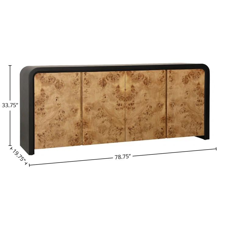 AllModern Gerda 78.75" Wide Solid Wood Sideboard | AllModern