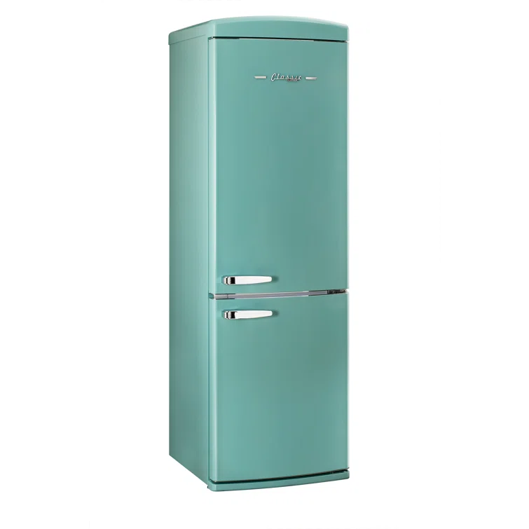 Unique Appliances Classic Retro 24 In 12 Cu.ft Bottom Mount Fridge Auto Defrost, Energy Star Certified, Counter Depth UGP-340L T AC