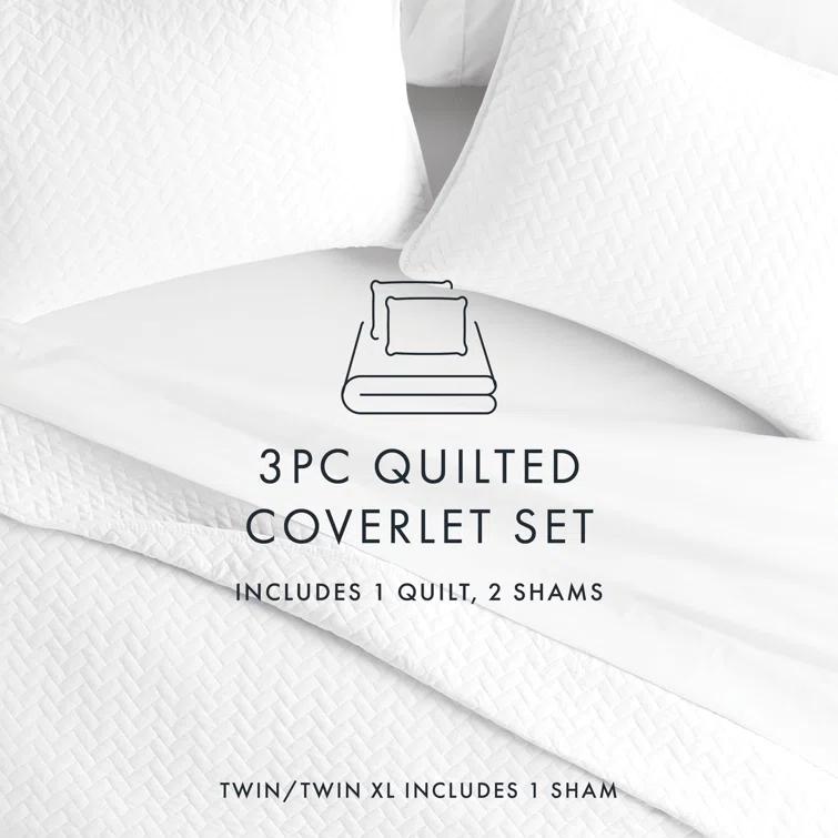 Becky Cameron Antora Microfiber Modern & Contemporary Coverlet / Bedspread Quilt Set