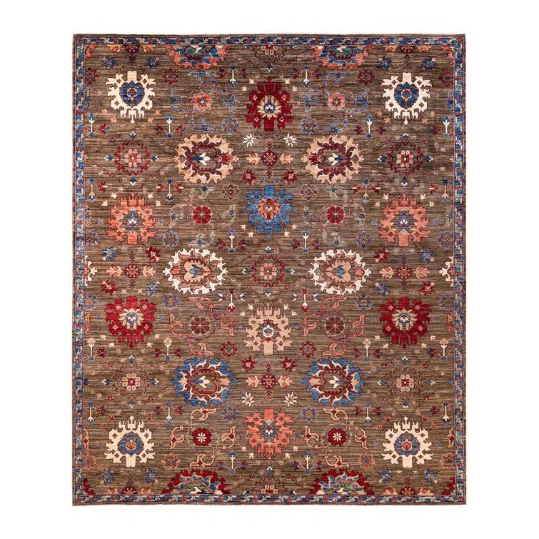 Isabelline Demontra One-of-a-Kind 8' 3" X 9' 10" New Age Wool Area Rug Brown