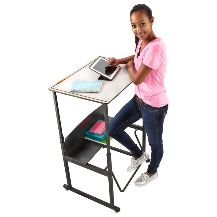 Safco Products Company AlphaBetter® Metal Adjustable Height Open Front Desk & Reviews | Wayfair