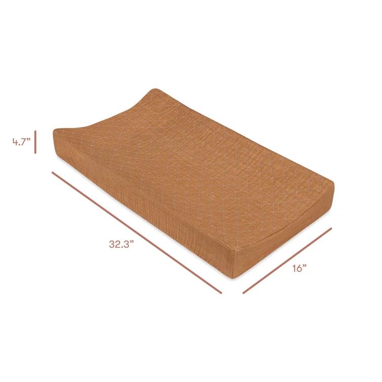 Burnt Sienna Quilted Muslin Changing Pad Cover