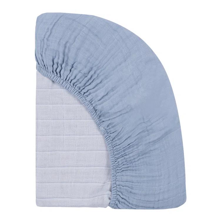 Dewdrop Muslin Mini Crib Sheet