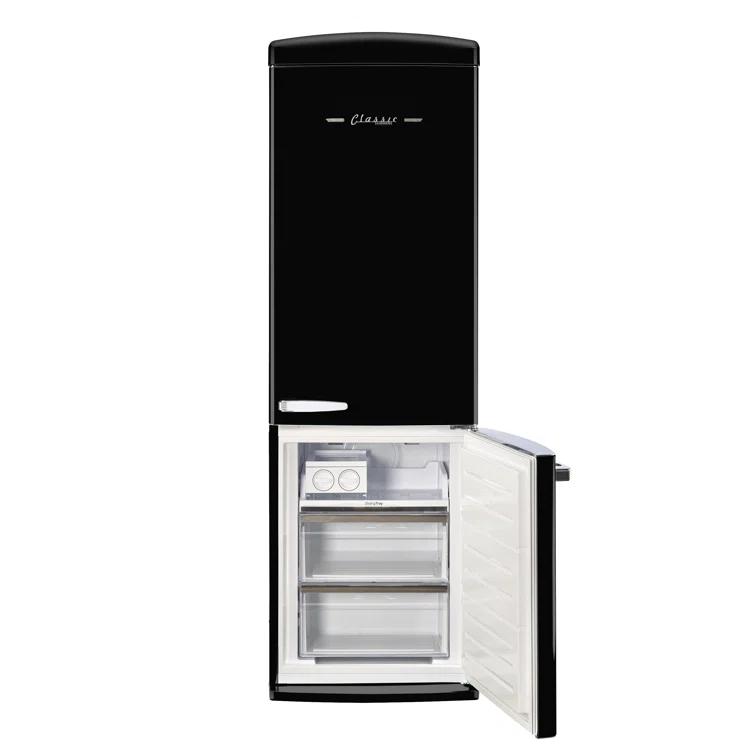 Unique Appliances Classic Retro 24 In 12 Cu.ft Bottom Mount Fridge Auto Defrost, Energy Star Certified, Counter Depth UGP-340L B AC