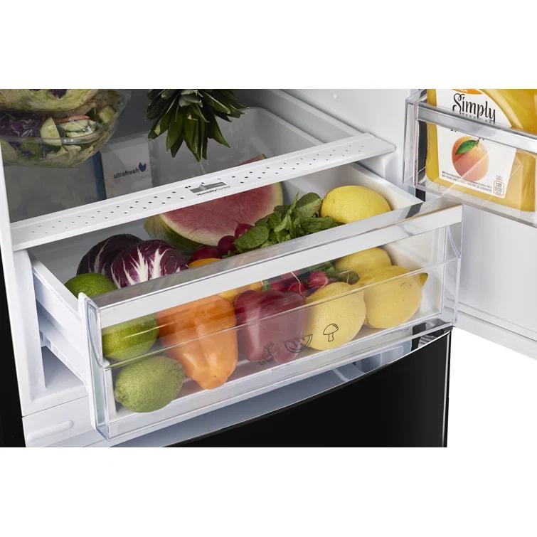 Unique Appliances Classic Retro 24 In 12 Cu.ft Bottom Mount Fridge Auto Defrost, Energy Star Certified, Counter Depth UGP-340L B AC