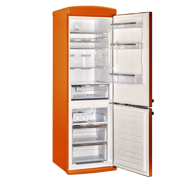 Unique Appliances Classic Retro 24 In 12 Cu.ft Bottom Mount Fridge Auto Defrost, Energy Star Certified, Counter Depth UGP-340L O AC