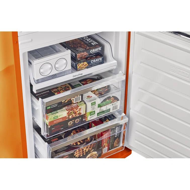 Unique Appliances Classic Retro 24 In 12 Cu.ft Bottom Mount Fridge Auto Defrost, Energy Star Certified, Counter Depth UGP-340L O AC