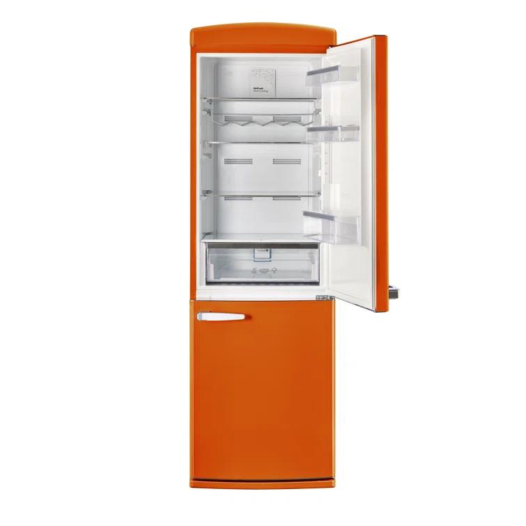 Unique Appliances Classic Retro 24 In 12 Cu.ft Bottom Mount Fridge Auto Defrost, Energy Star Certified, Counter Depth UGP-340L O AC