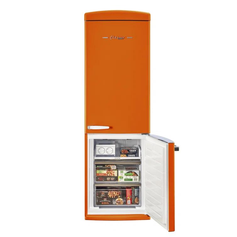 Unique Appliances Classic Retro 24 In 12 Cu.ft Bottom Mount Fridge Auto Defrost, Energy Star Certified, Counter Depth UGP-340L O AC
