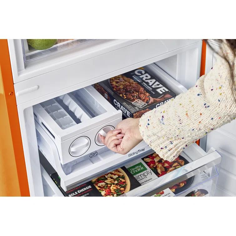 Unique Appliances Classic Retro 24 In 12 Cu.ft Bottom Mount Fridge Auto Defrost, Energy Star Certified, Counter Depth UGP-340L O AC