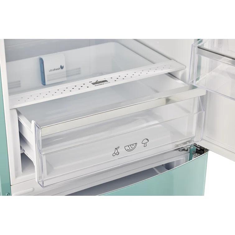 Unique Appliances Classic Retro 24 In 12 Cu.ft Bottom Mount Fridge Auto Defrost, Energy Star Certified, Counter Depth UGP-340L T AC