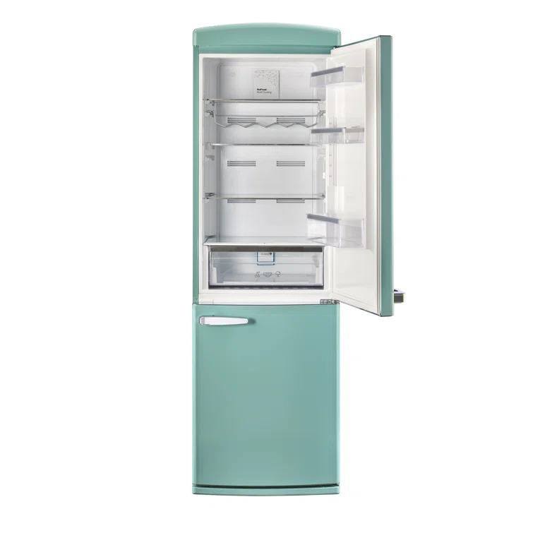 Unique Appliances Classic Retro 24 In 12 Cu.ft Bottom Mount Fridge Auto Defrost, Energy Star Certified, Counter Depth UGP-340L T AC