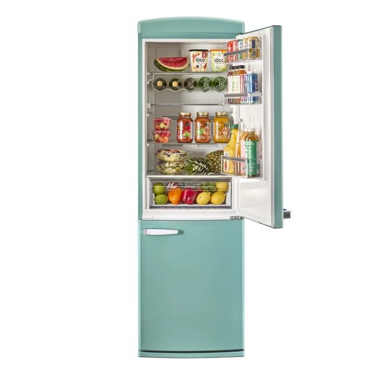 Unique Appliances Classic Retro 24 In 12 Cu.ft Bottom Mount Fridge Auto Defrost, Energy Star Certified, Counter Depth UGP-340L T AC