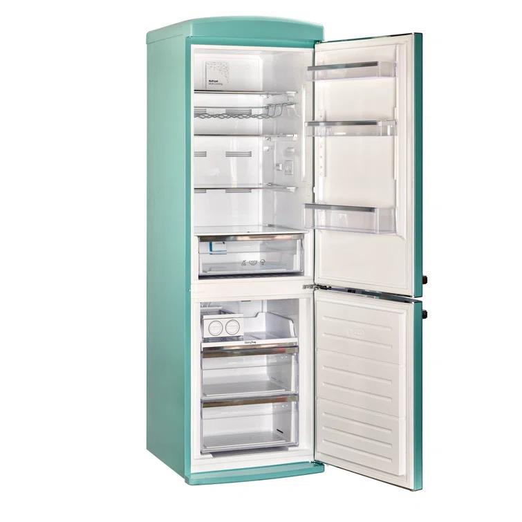 Unique Appliances Classic Retro 24 In 12 Cu.ft Bottom Mount Fridge Auto Defrost, Energy Star Certified, Counter Depth UGP-340L T AC