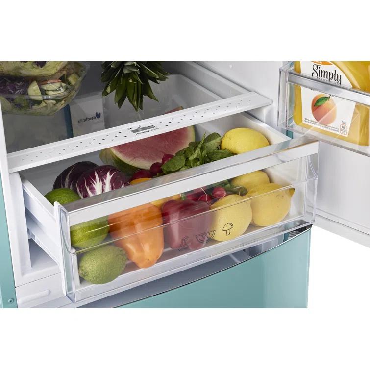 Unique Appliances Classic Retro 24 In 12 Cu.ft Bottom Mount Fridge Auto Defrost, Energy Star Certified, Counter Depth UGP-340L T AC