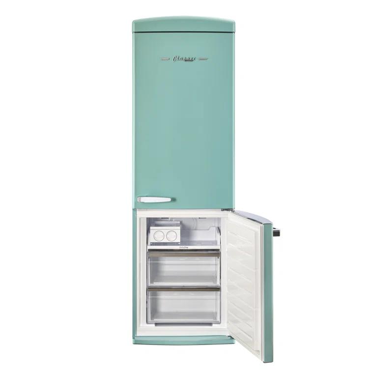 Unique Appliances Classic Retro 24 In 12 Cu.ft Bottom Mount Fridge Auto Defrost, Energy Star Certified, Counter Depth UGP-340L T AC