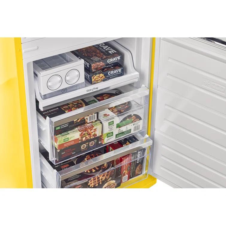 Unique Appliances Classic Retro 24 In 12 Cu.ft Bottom Mount Fridge Auto Defrost, Energy Star Certified, Counter Depth UGP-340L Y AC