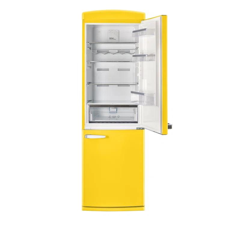Unique Appliances Classic Retro 24 In 12 Cu.ft Bottom Mount Fridge Auto Defrost, Energy Star Certified, Counter Depth UGP-340L Y AC