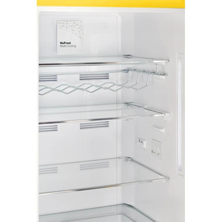Unique Appliances Classic Retro 24 In 12 Cu.ft Bottom Mount Fridge Auto Defrost, Energy Star Certified, Counter Depth UGP-340L Y AC