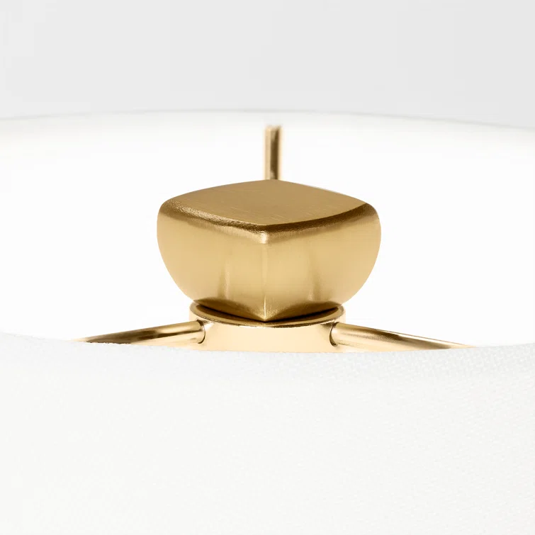 Green Ceramic Table Lamp with White Linen Shade, 28"