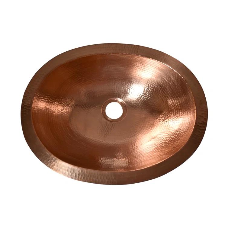 Baby Classic Copper Oval Undermount Bathroom Sink