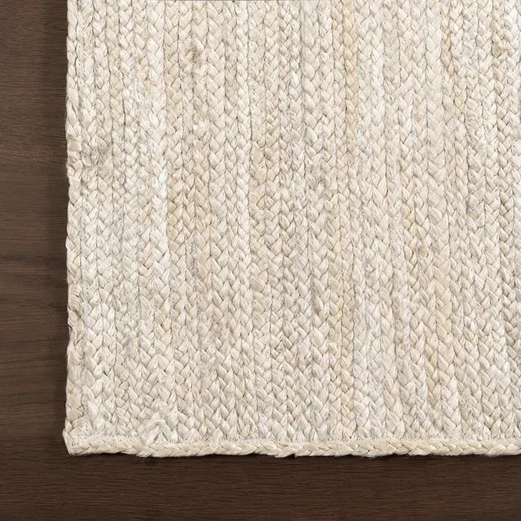 Cruise Handmade Braided Jute Area Rug in Off White