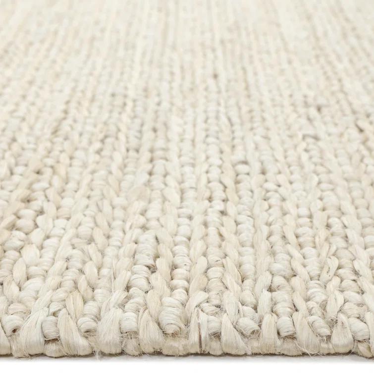 Wayne Jute Beige 9 ft. x 12 ft. Hand Woven Contemporary Transitional Area Rug