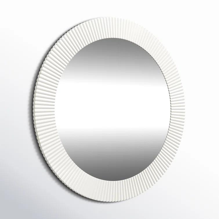 Novalee Round Mirror - White