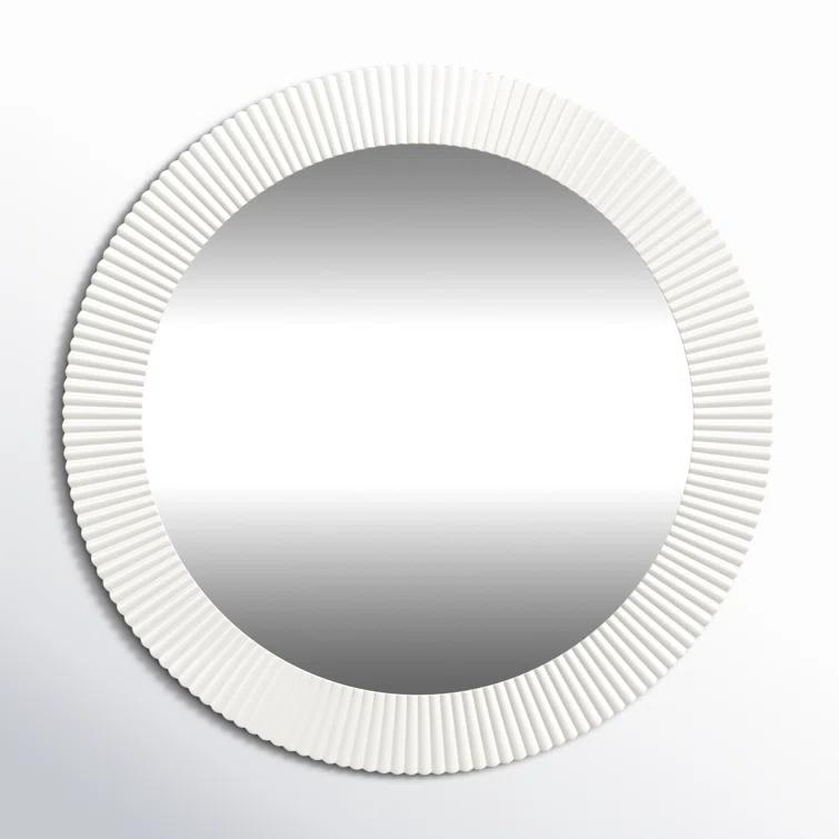 Novalee Round Mirror - White