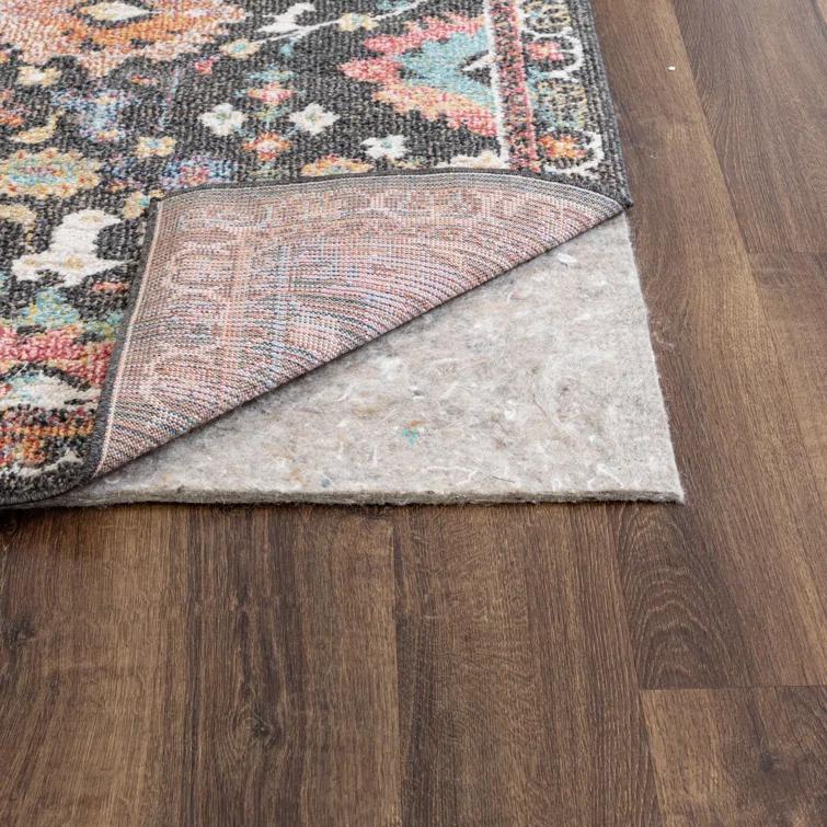 Karastan 2'x4' Scatter Reversible Pet Proof Rug Pad Gray: Skid-Resistant Rectangle Carpet Pad, Polyester, 24"x48"