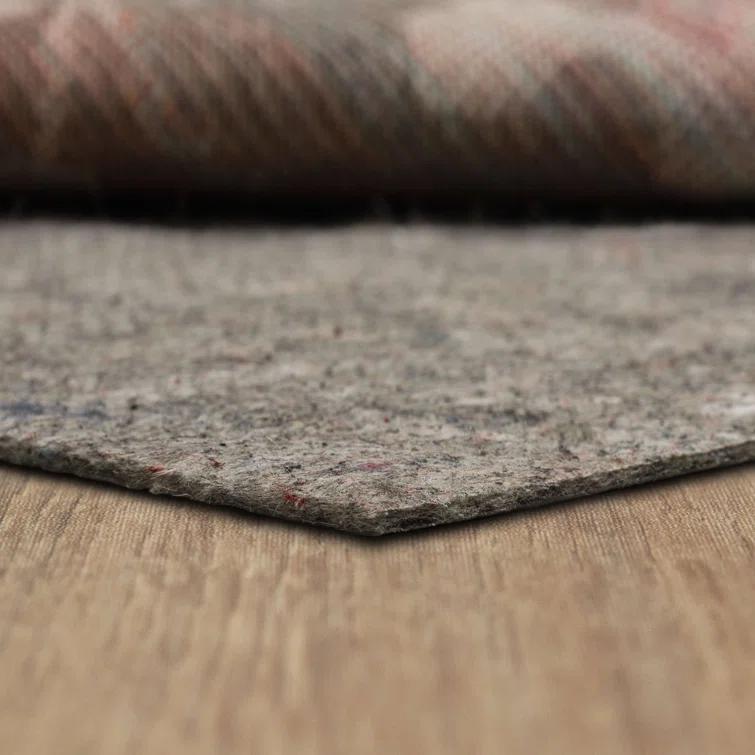 Karastan 2'x4' Scatter Reversible Pet Proof Rug Pad Gray: Skid-Resistant Rectangle Carpet Pad, Polyester, 24"x48"