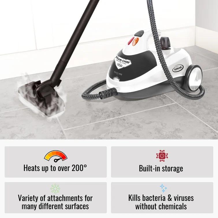 1800 W Steam Cleaner and Sanitizer with Attachments