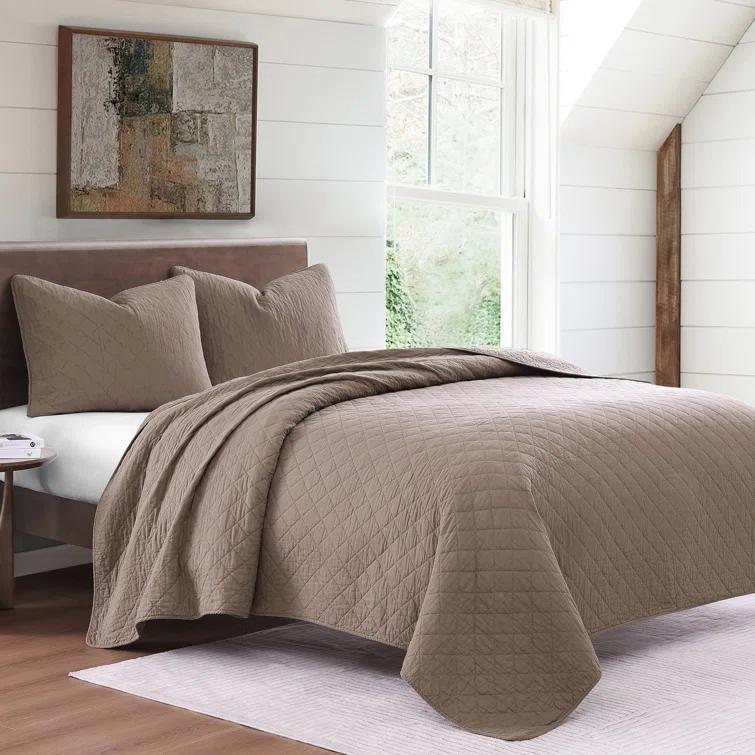 Indigo Hill by HiEnd Accents Cotton Comfort Solid Color Classic Chic Casual Modern Rustic Quilt Set