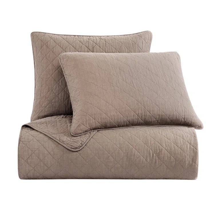 Indigo Hill by HiEnd Accents Cotton Comfort Solid Color Classic Chic Casual Modern Rustic Quilt Set